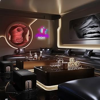 Amazon.co.jp: カラオケネオンサイン カラフルなネオンライト 壁